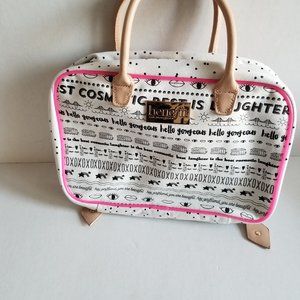 Benefit Hello Gorgeous Slogan Pink & White Large  Canvas Travel Bag 1 Pcs
